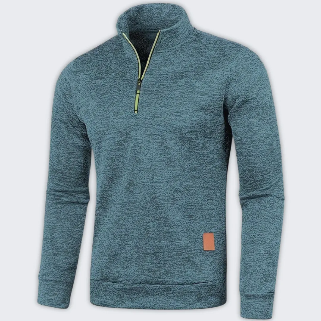 Men's Stylish Quarter-Zip Pullover - Comfortable Layering Essential