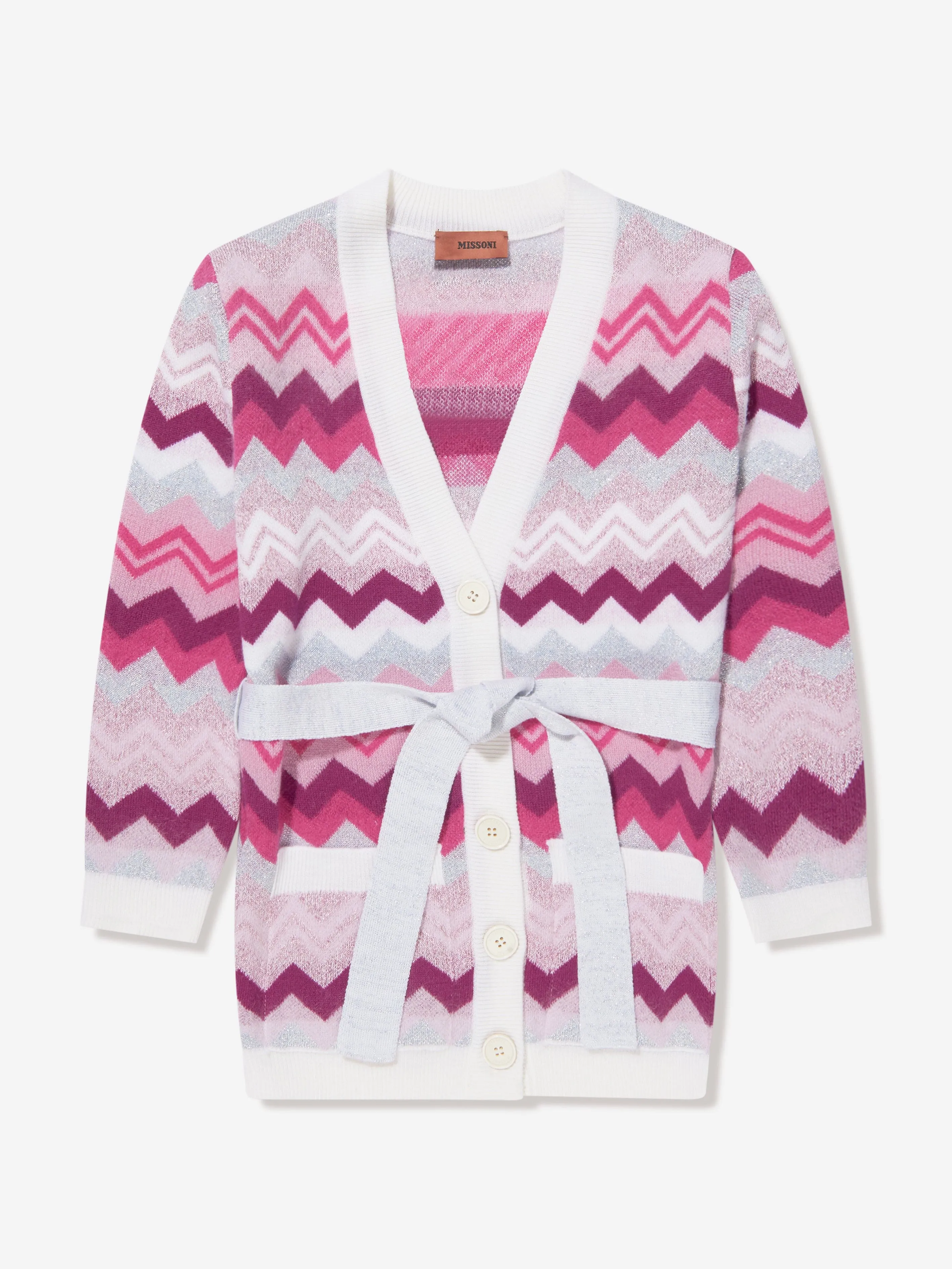 Missoni Girls Zigzag Cardigan in Pink