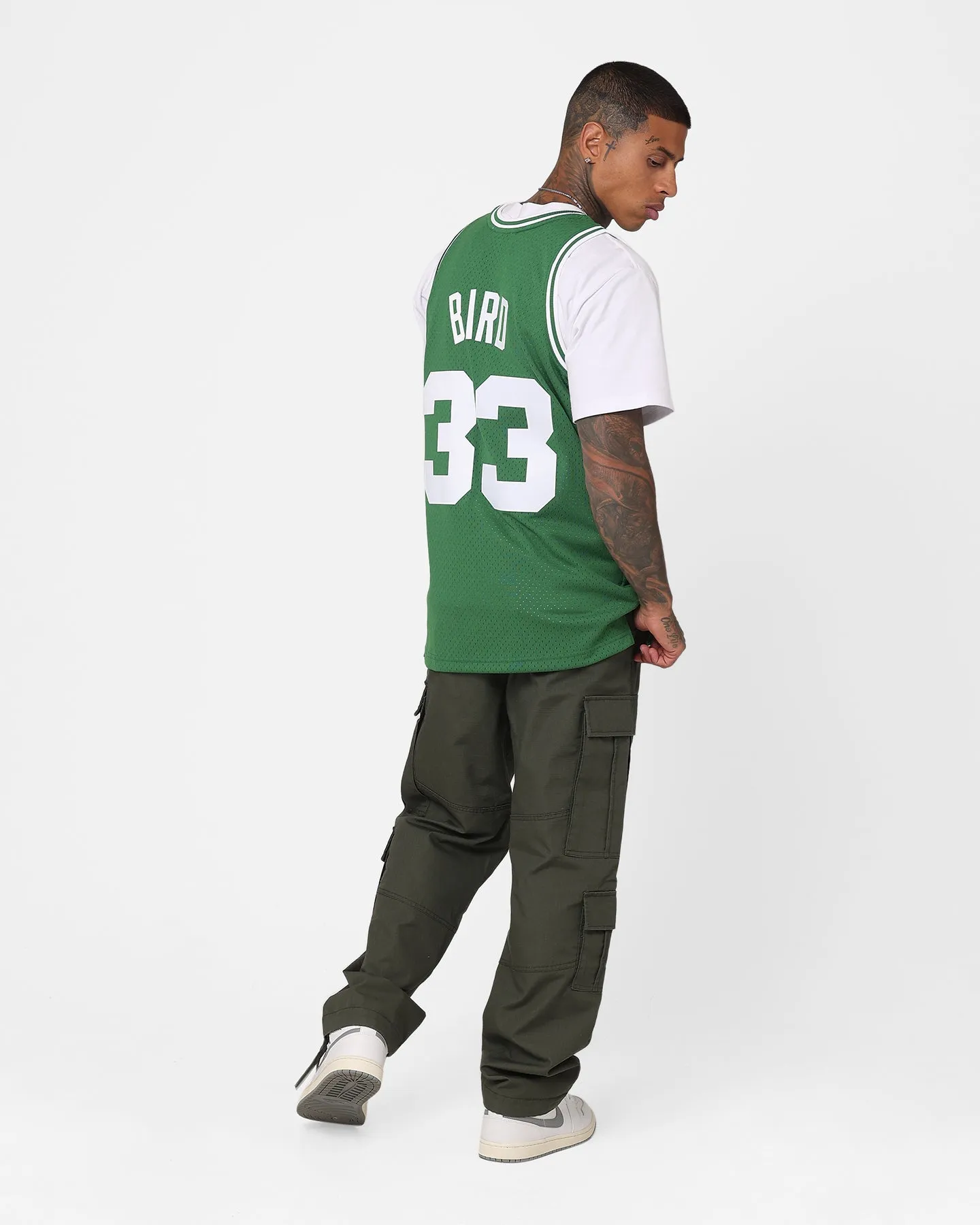 Mitchell & Ness Larry Bird Boston Celtics #33 Swing Jersey Kelly Green