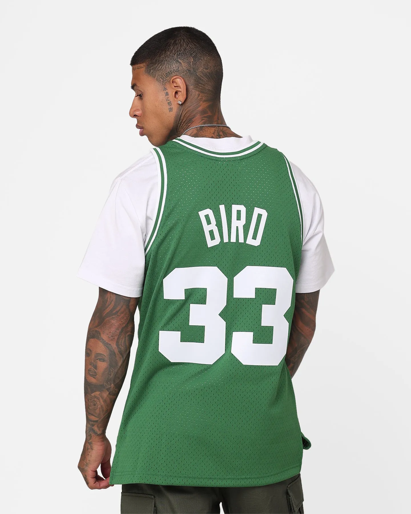 Mitchell & Ness Larry Bird Boston Celtics #33 Swing Jersey Kelly Green