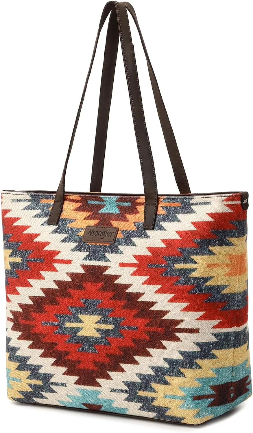 Montana West Wrangler Tote Bag for Women Canvas Shoulder Handbag Aztec Purse