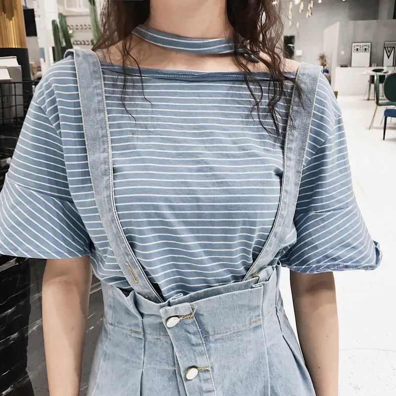 Niche Trendy Couple Summer Short Sleeve T-Shirt Korean INS Popular Elegant Dress Sets