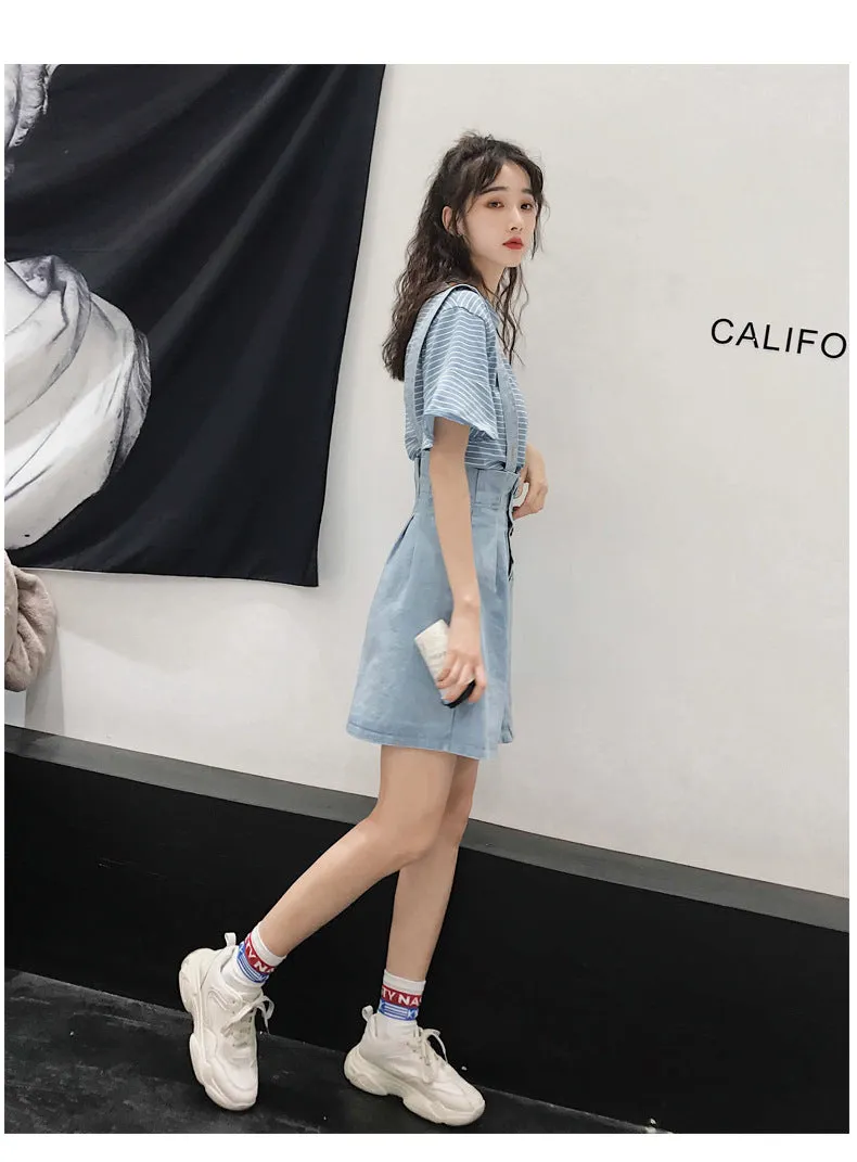 Niche Trendy Couple Summer Short Sleeve T-Shirt Korean INS Popular Elegant Dress Sets