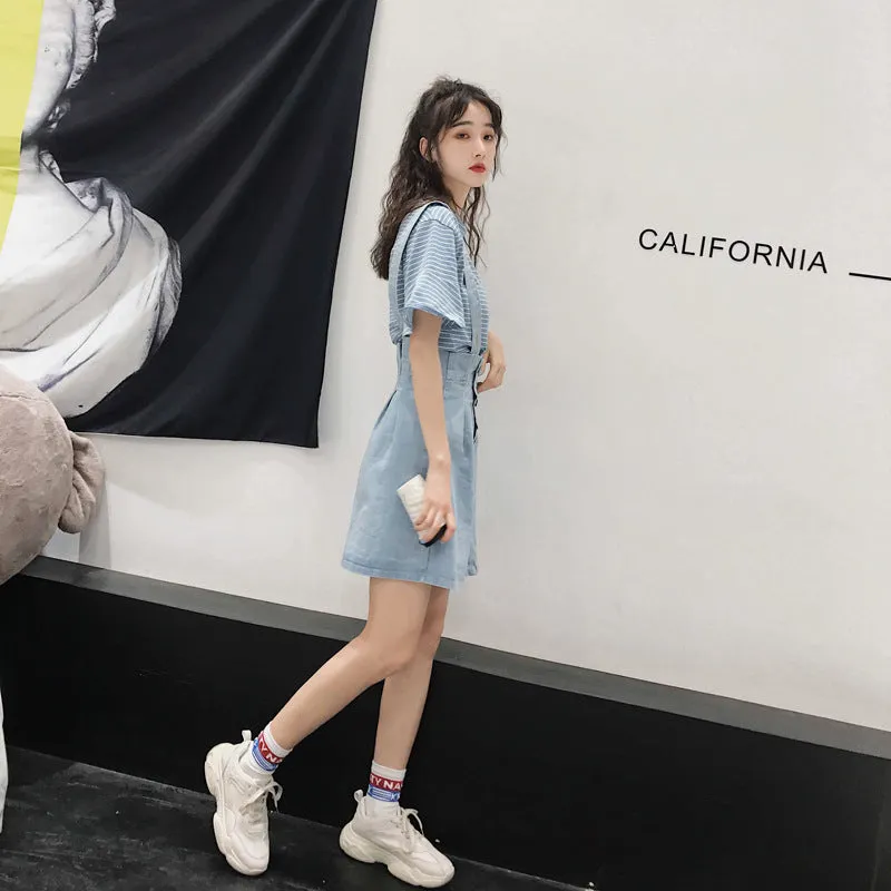 Niche Trendy Couple Summer Short Sleeve T-Shirt Korean INS Popular Elegant Dress Sets