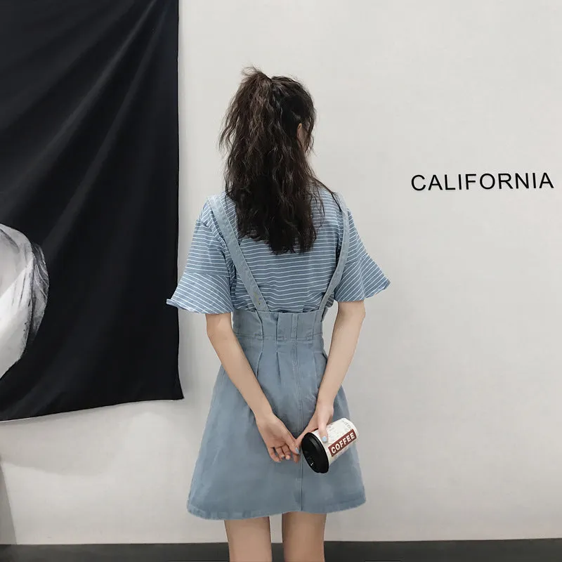 Niche Trendy Couple Summer Short Sleeve T-Shirt Korean INS Popular Elegant Dress Sets