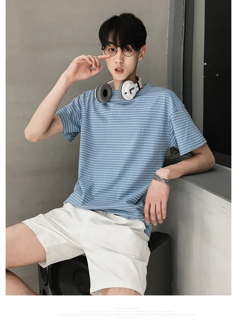 Niche Trendy Couple Summer Short Sleeve T-Shirt Korean INS Popular Elegant Dress Sets