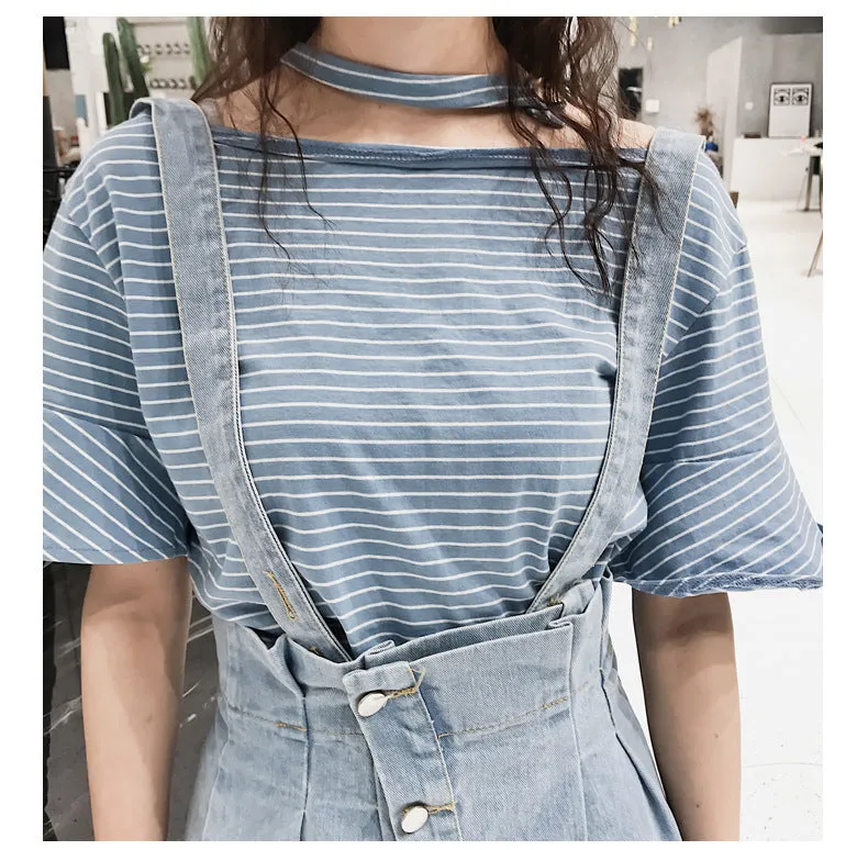 Niche Trendy Couple Summer Short Sleeve T-Shirt Korean INS Popular Elegant Dress Sets