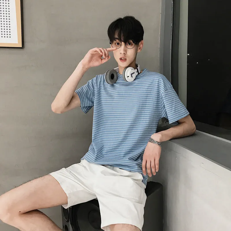 Niche Trendy Couple Summer Short Sleeve T-Shirt Korean INS Popular Elegant Dress Sets