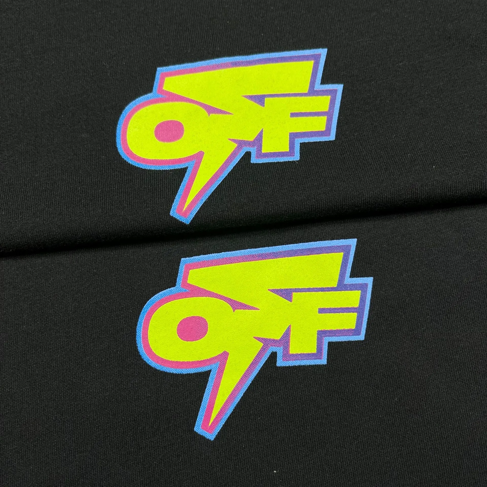 Off Whtie T Shirts Lightning Arrow Male And Female Trendy Brand Short Sleeve