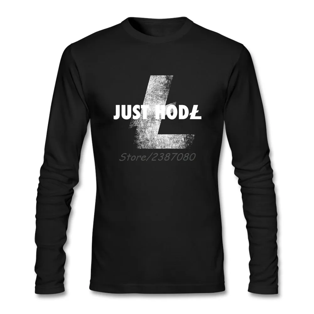 Order this  litecoin T Shirt Custom Long Sleeve Men's Clothes Just Hodl Litecoin