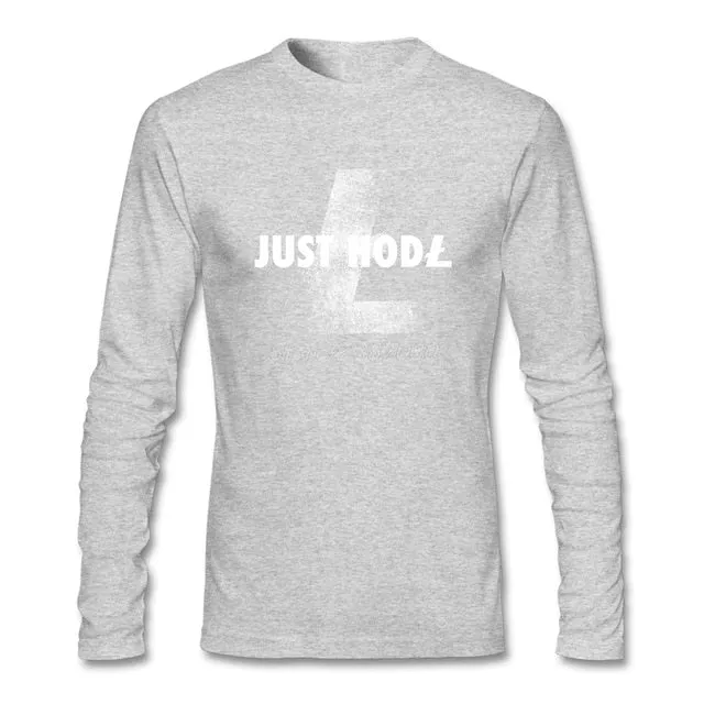 Order this  litecoin T Shirt Custom Long Sleeve Men's Clothes Just Hodl Litecoin