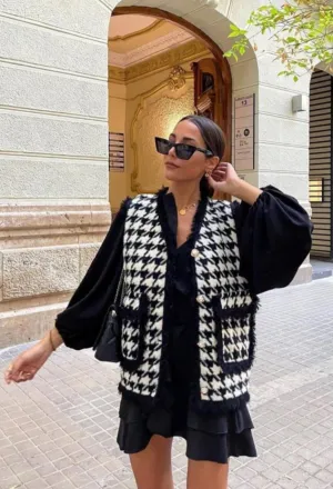 Pankh Woro Soft Wool Sleeveless Jacket Blazer