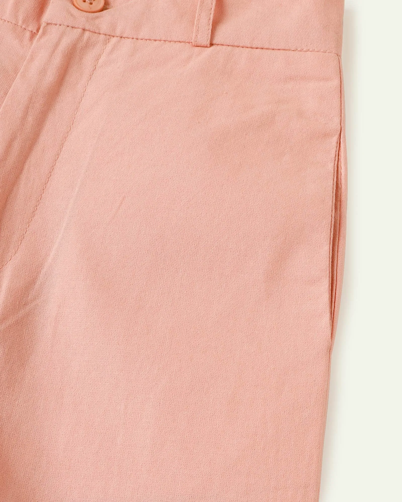 Peach Straight Fit Pants