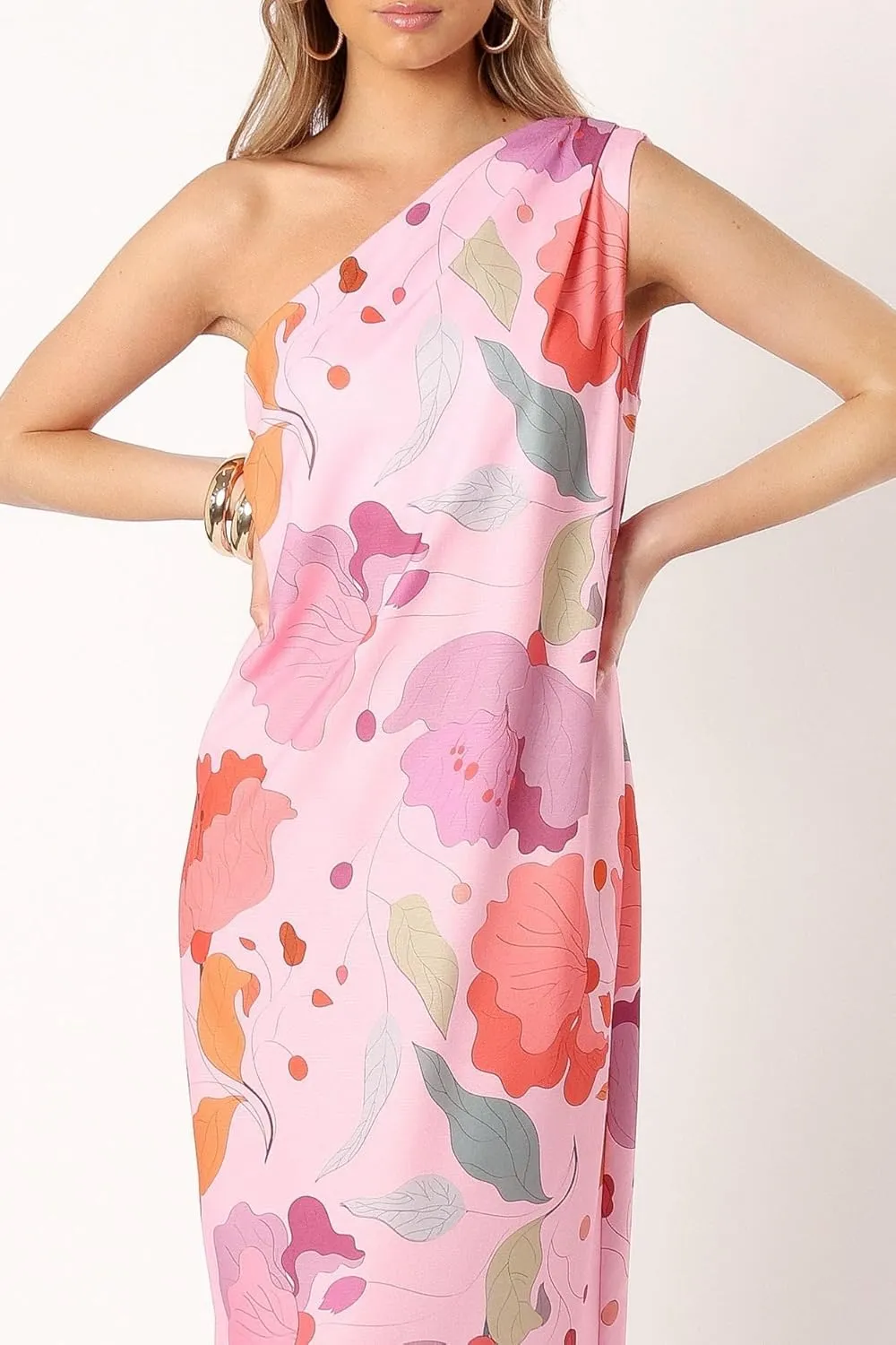 Petal & Pup Women's Tillie One Shoulder Maxi Dress