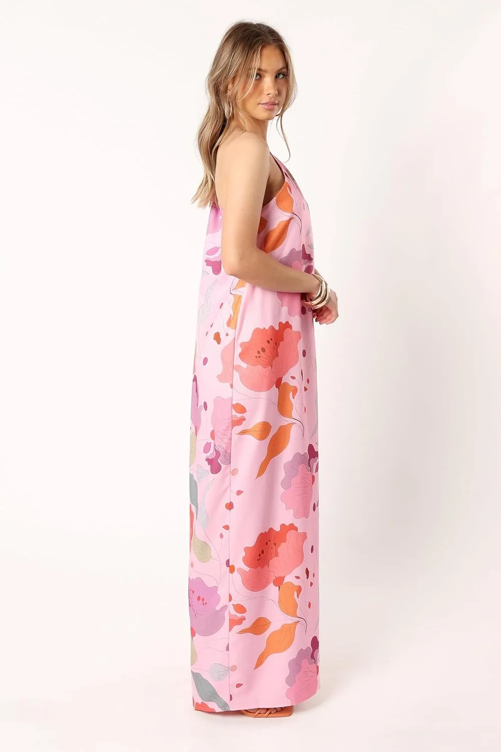 Petal & Pup Women's Tillie One Shoulder Maxi Dress