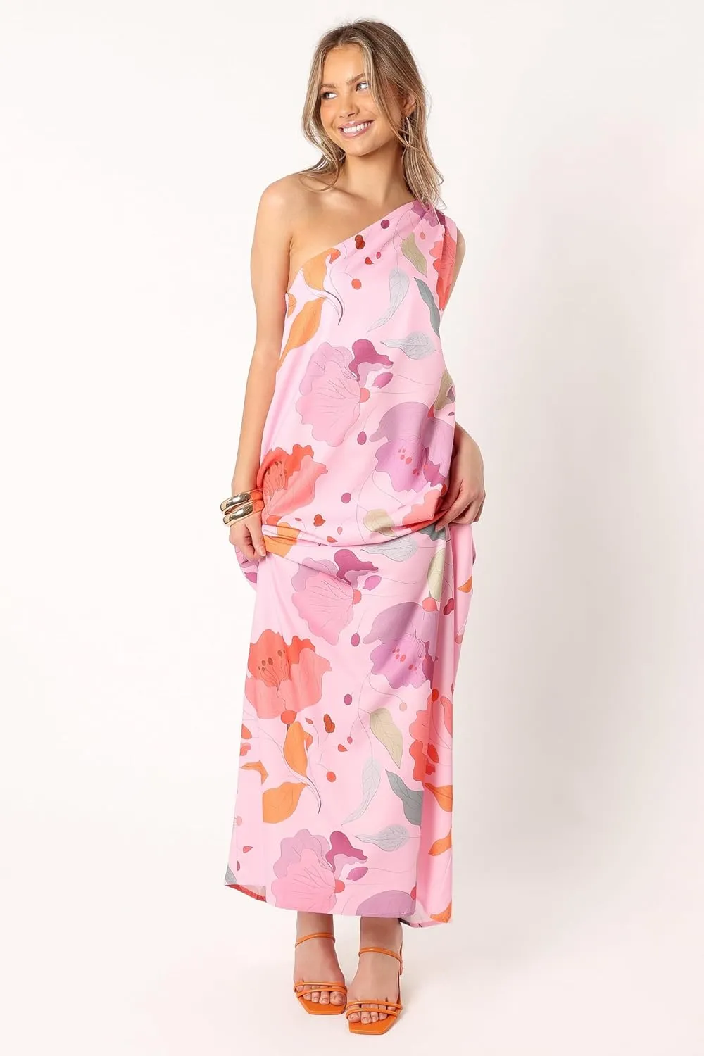 Petal & Pup Women's Tillie One Shoulder Maxi Dress