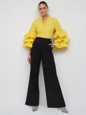 Petite Super High-Waisted Sailor Wide-Leg Pant