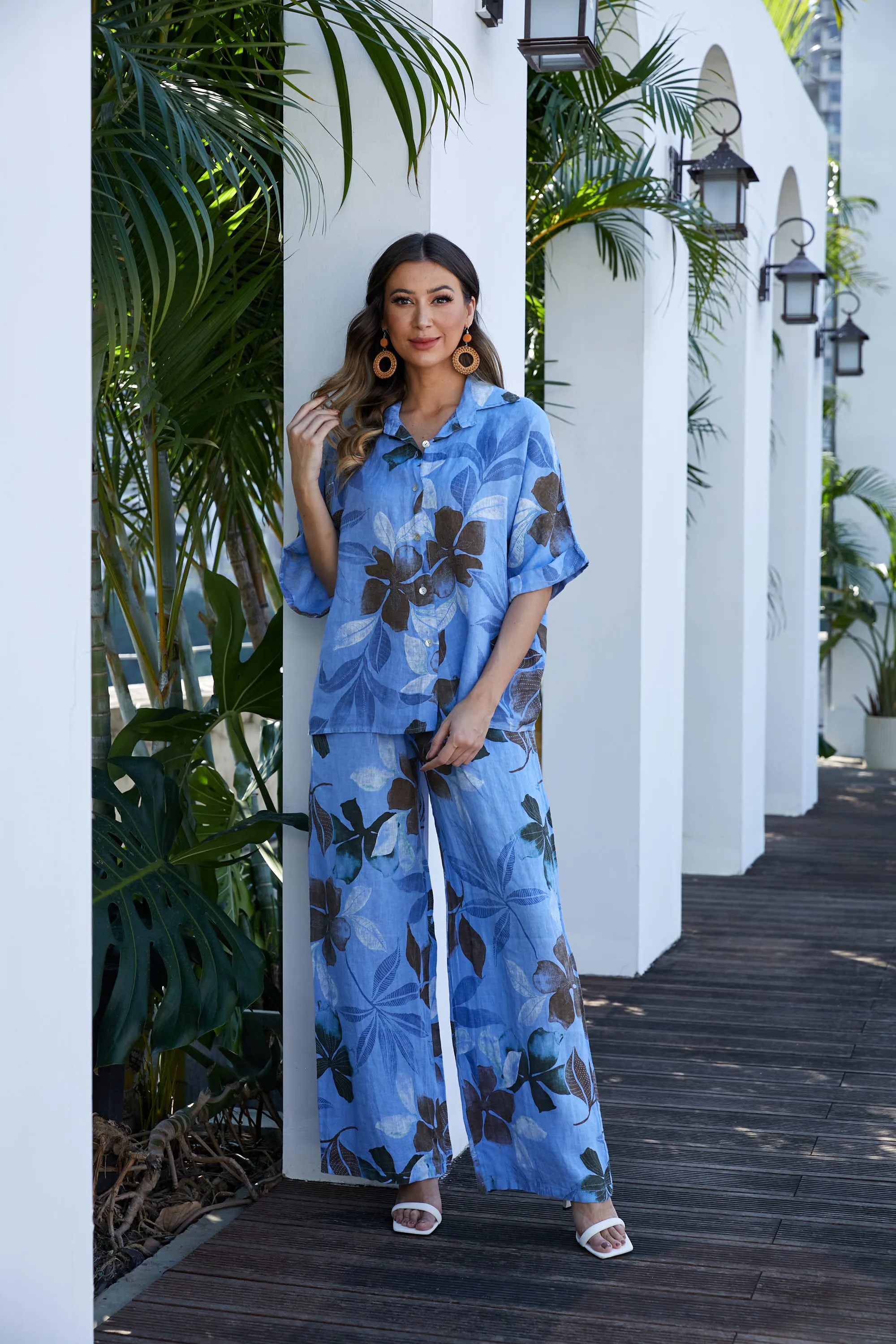 Pia's Linen printed pants