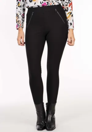 Plain Zip Pocket Ponte - Black