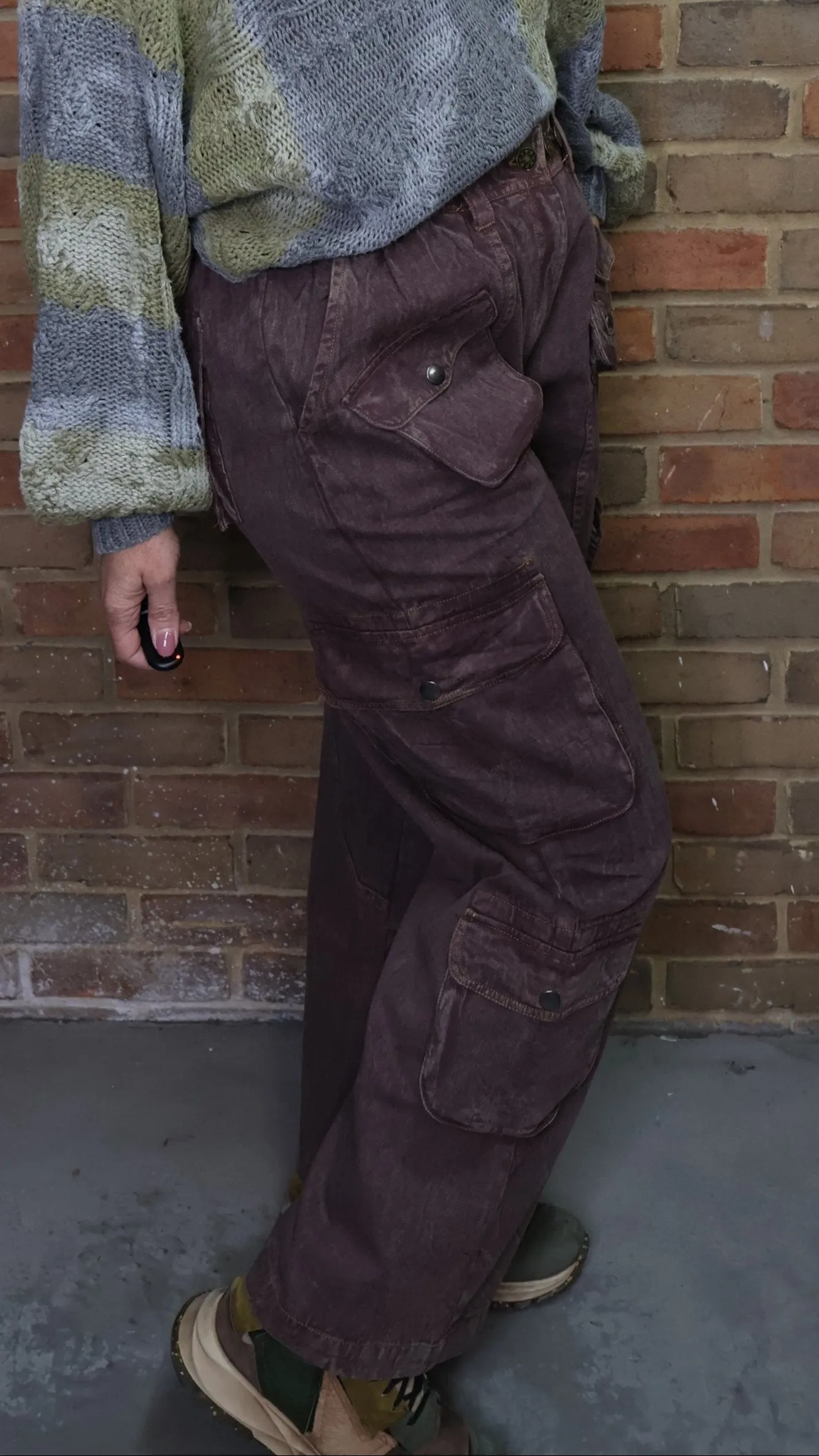 Plum Cargo Pants #168