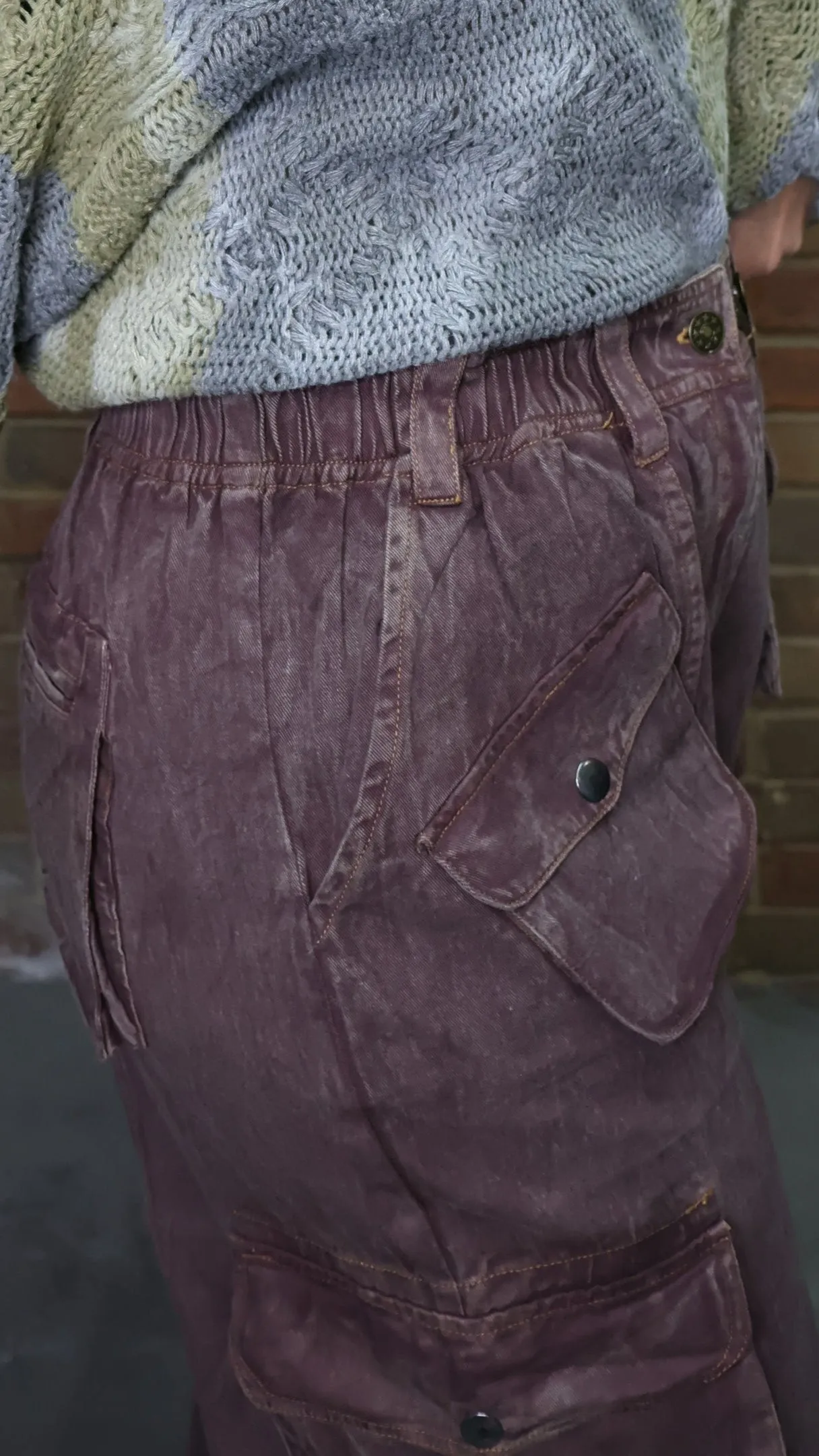 Plum Cargo Pants #168