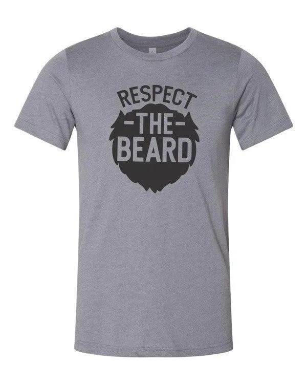 Plus Size Mens Respect the Beard Tee Shirts