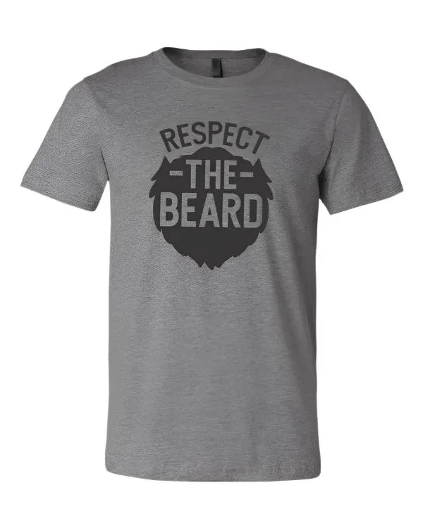 Plus Size Mens Respect the Beard Tee Shirts