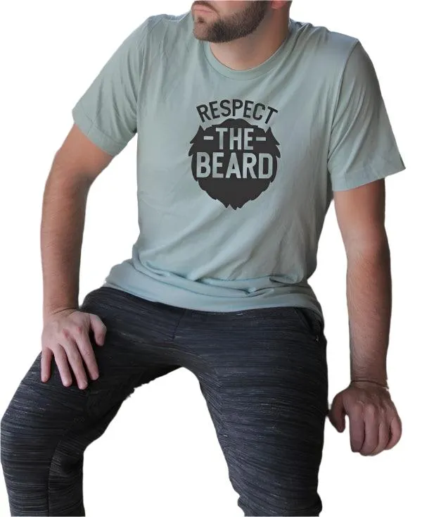 Plus Size Mens Respect the Beard Tee Shirts