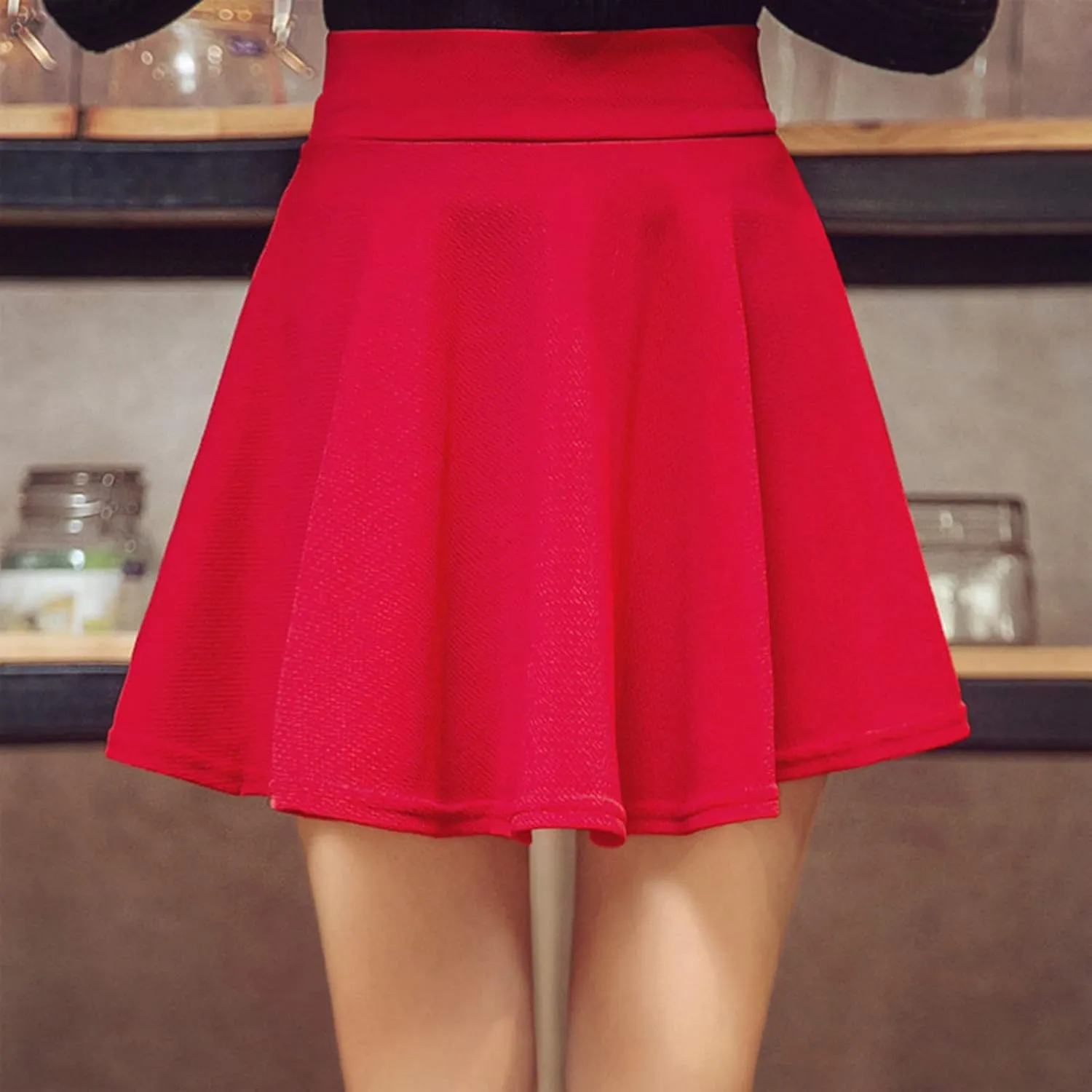 Plus Size Skirts for Women Flowy Pleated Skirts Casual Skater Skirt A-Line Mini Skirts High Wiasted Basic Skirts