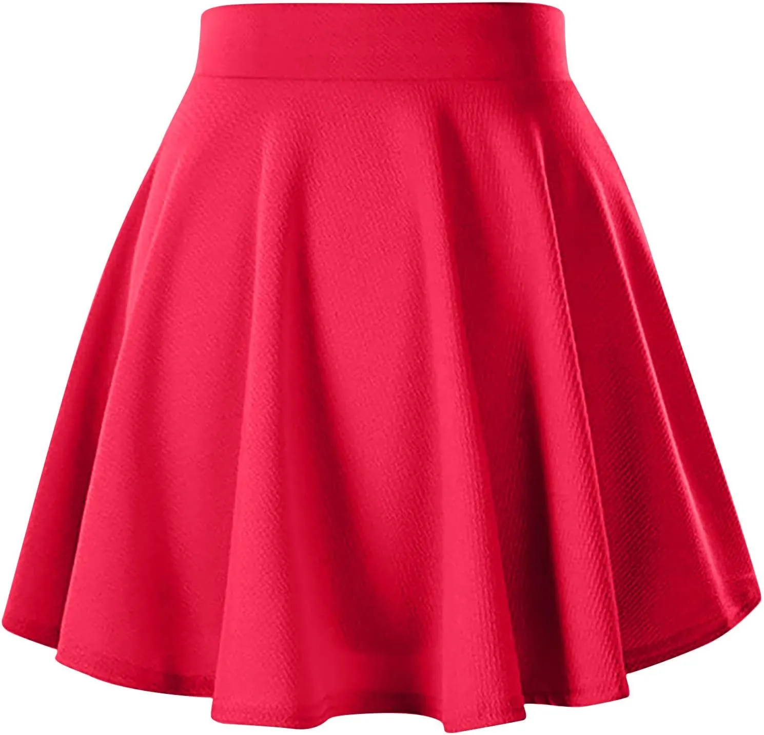 Plus Size Skirts for Women Flowy Pleated Skirts Casual Skater Skirt A-Line Mini Skirts High Wiasted Basic Skirts