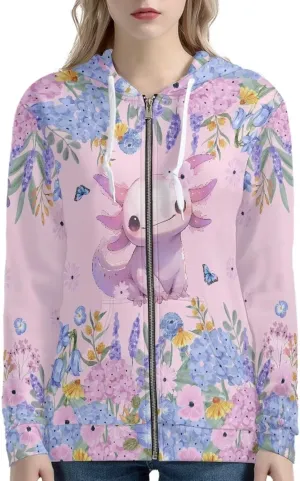 Poceacles Hoodies for Women Zip Up Jacket Coat Long Sleeve Shirt Hooded Cardigan Sweatshirt Fall Outfits Streetwear