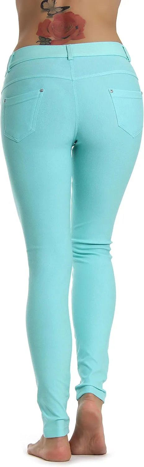 Prolific Health Women's Jean Look Jeggings Tights Slimming Many Colors Spandex Leggings Pants Capri S-XXXL