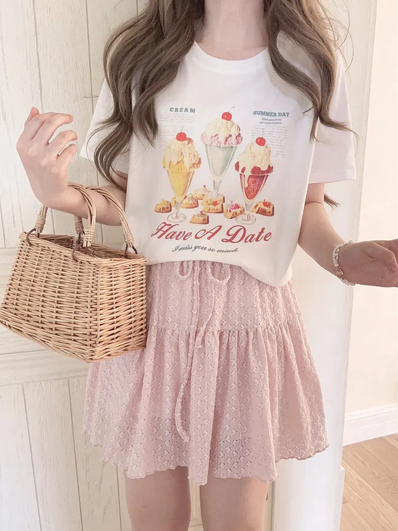 Sakura Aroma Heart Mini Skirt