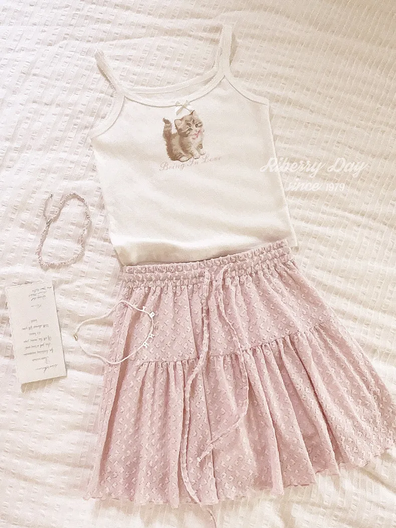 Sakura Aroma Heart Mini Skirt