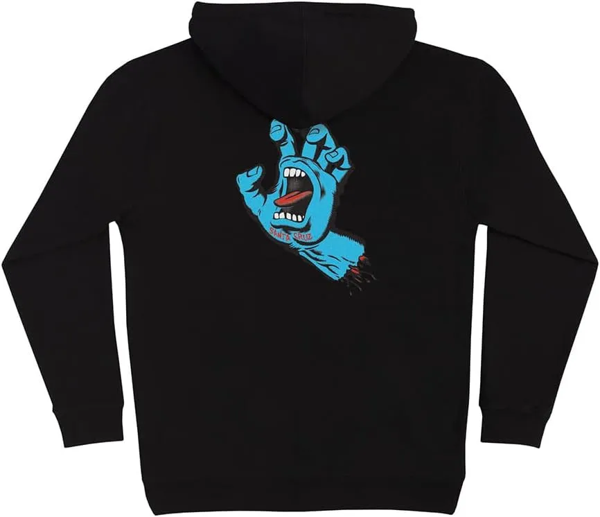 SANTA CRUZ Men's Pullover Hooded Sweatshirt Screaming Hand Skate Sweatshirt