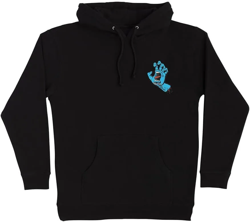 SANTA CRUZ Men's Pullover Hooded Sweatshirt Screaming Hand Skate Sweatshirt