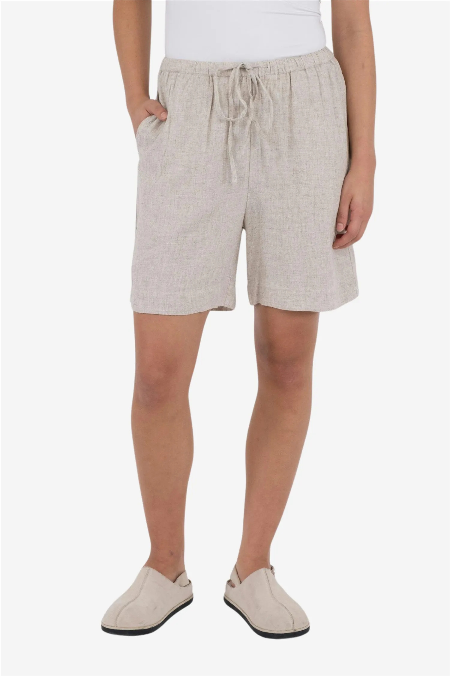 Santo Soft Linen Shorts Natural