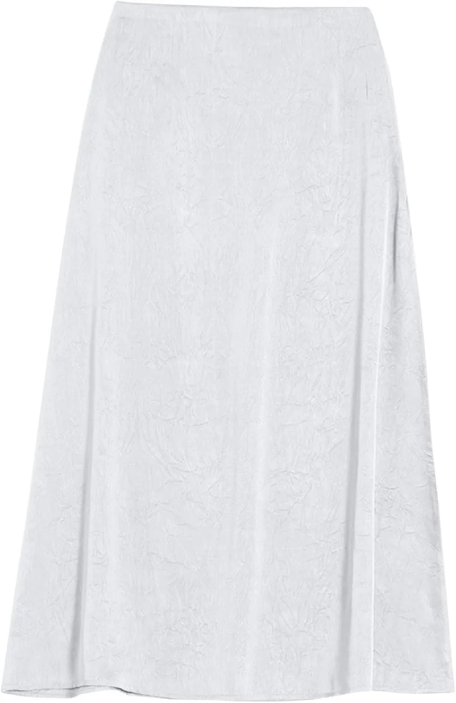 Satin Midi Skirt for Women 2025 Summer Elastic High Waisted A Line Swing Skirts Casual Solid Business Work Skorts