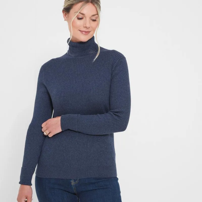 Schoffel Etive Ladies Roll Neck Jumper - Slate Navy