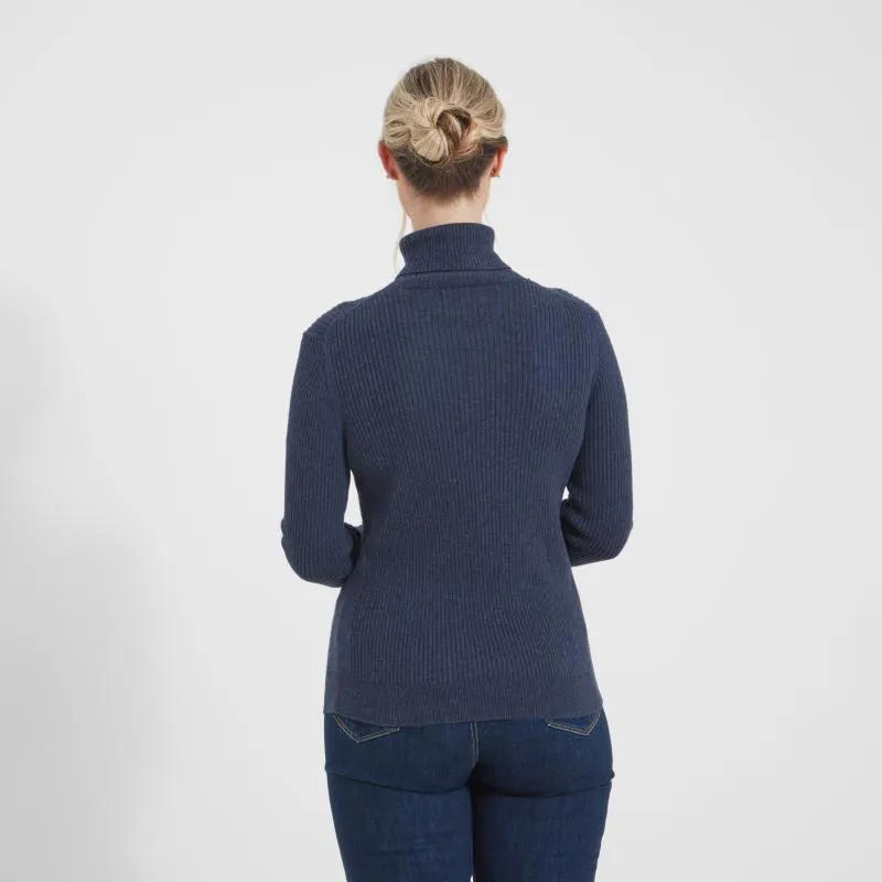 Schoffel Etive Ladies Roll Neck Jumper - Slate Navy