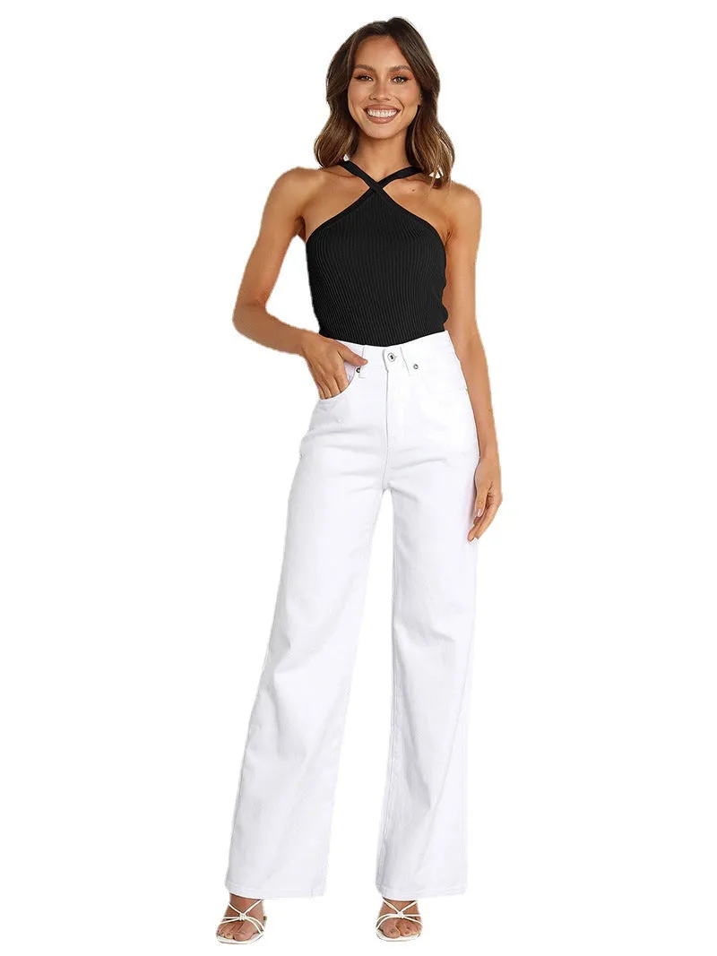 Sexy Short Camisole Sleeveless Thread Knitted Vests Wholesale Womens Tops