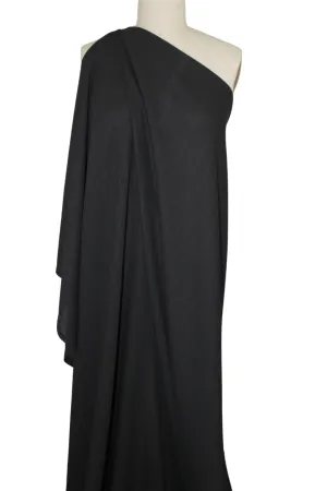 Shadow Pinstripe Tropical Wool Crepe - Black/Gray