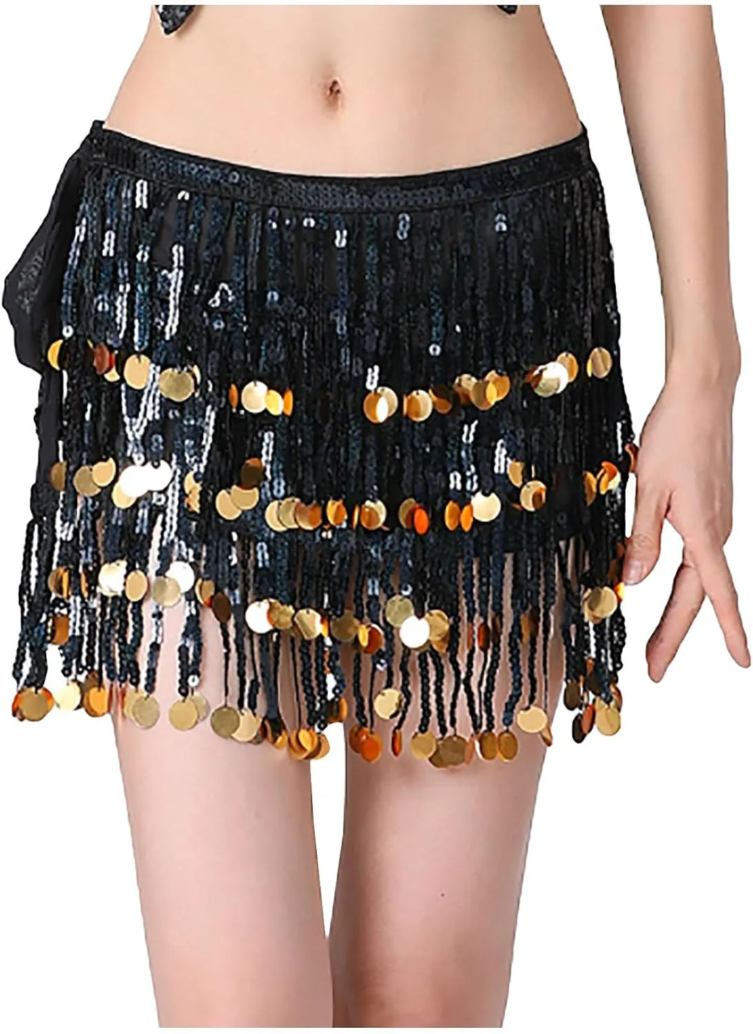 Short Skirt for Women Sexy Fashion Drawstring Sequin Skirts Fashion Fringe High Waisted Skirt Sports Party Skirt