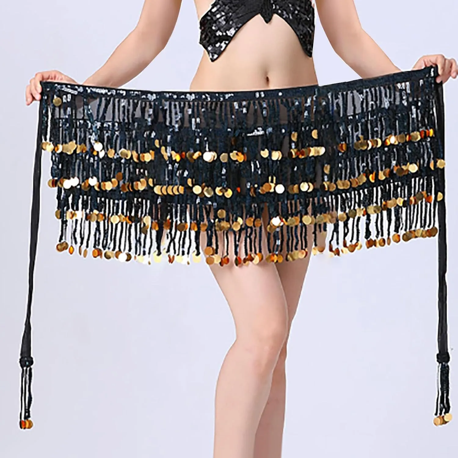 Short Skirt for Women Sexy Fashion Drawstring Sequin Skirts Fashion Fringe High Waisted Skirt Sports Party Skirt