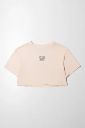 Short Sleeve Boxy T-Shirt Peach