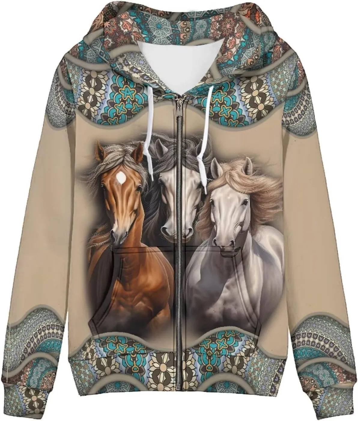 Showudesigns Zip Up Women's Hoodies & Sweatshirts XS-5XL