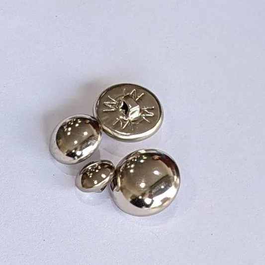 Silver / Dome / Metal / Shiny