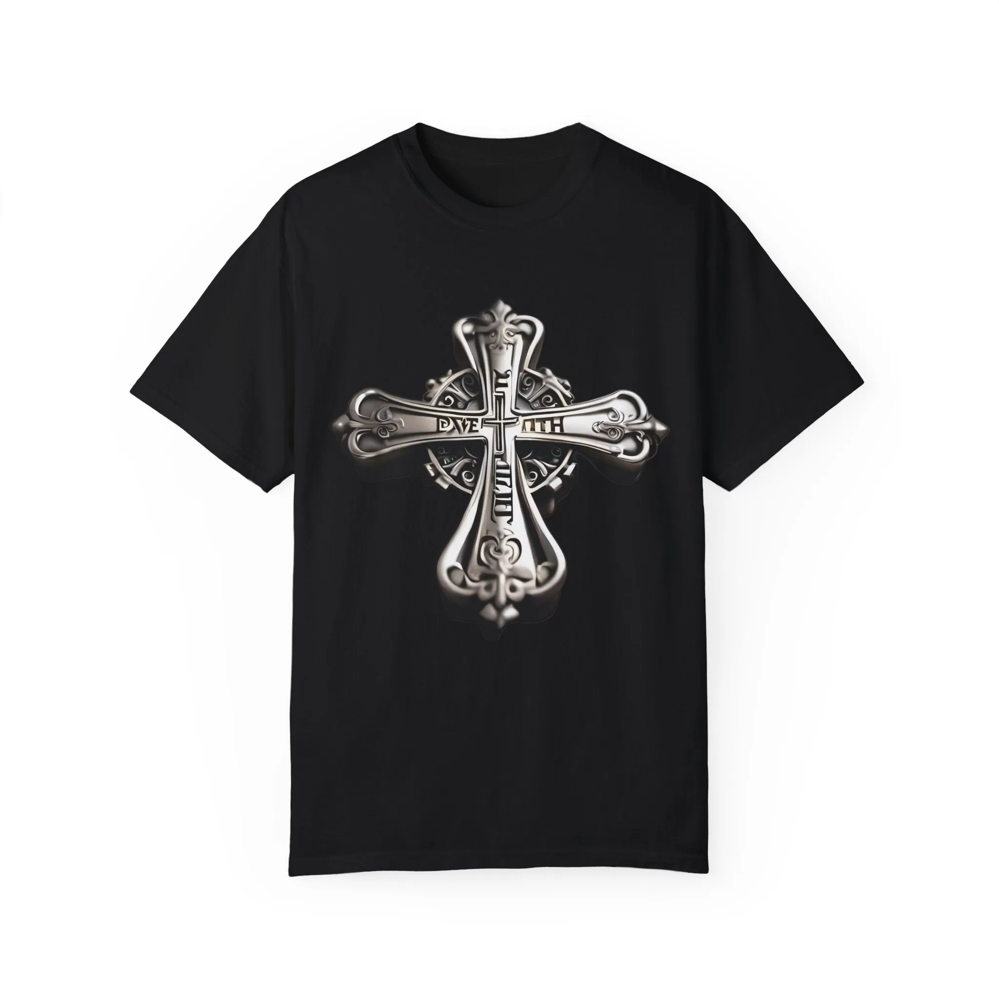 Silver Faith Cross T-shirt