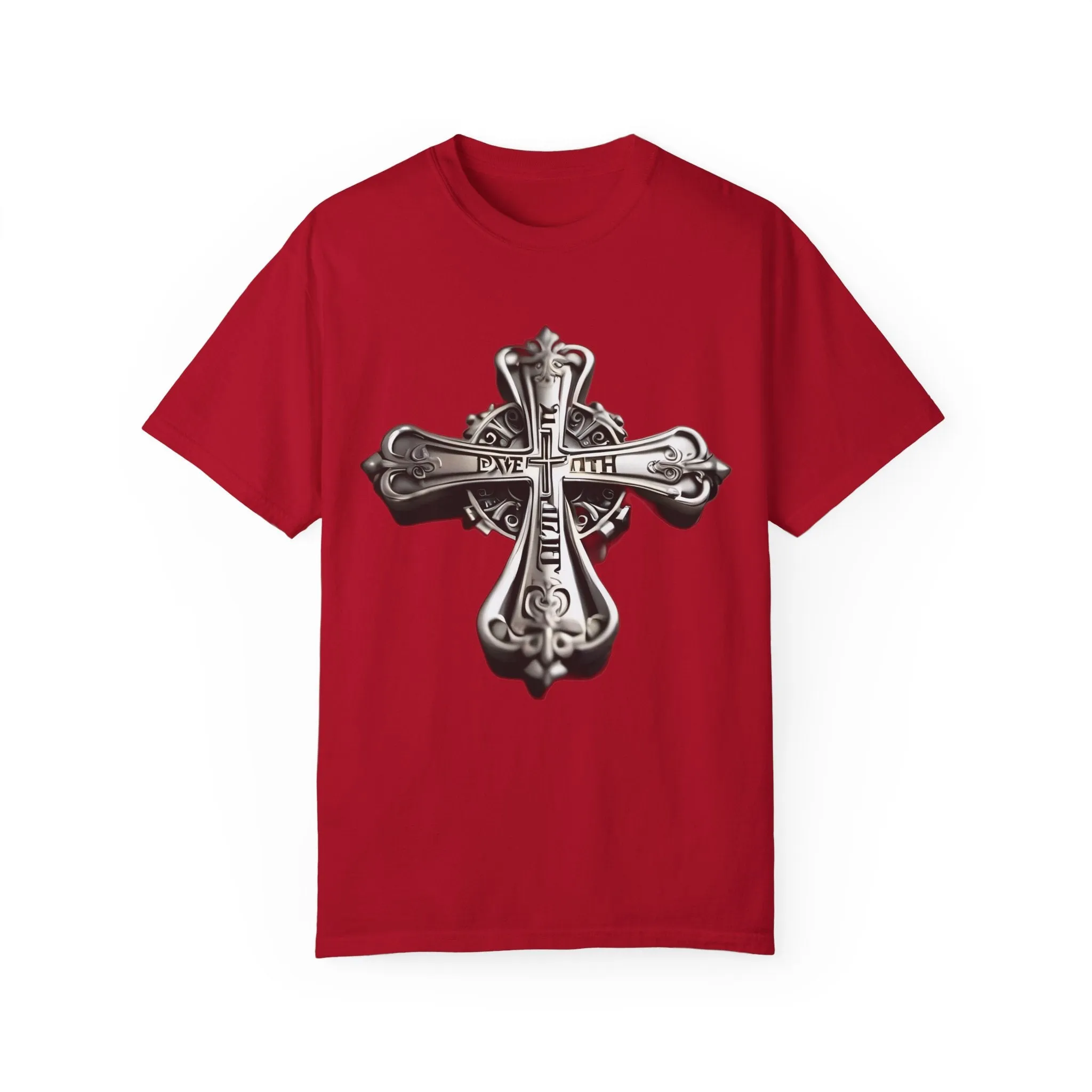 Silver Faith Cross T-shirt