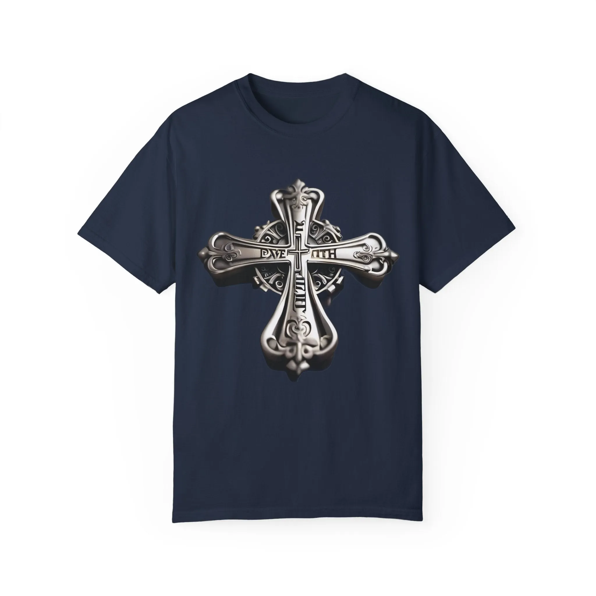 Silver Faith Cross T-shirt